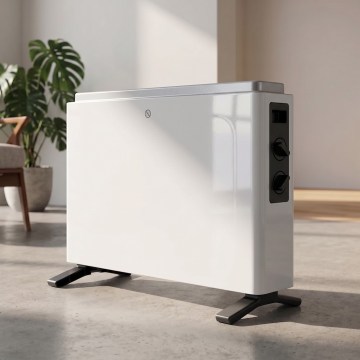 ZEVENTI - Elvarmer/konvektor 800/1200/2000W/230V hvid