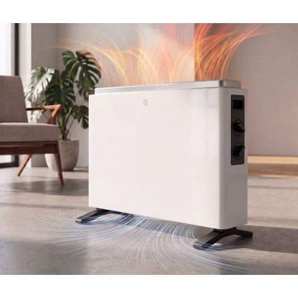 ZEVENTI - Elvarmer/konvektor 800/1200/2000W/230V hvid