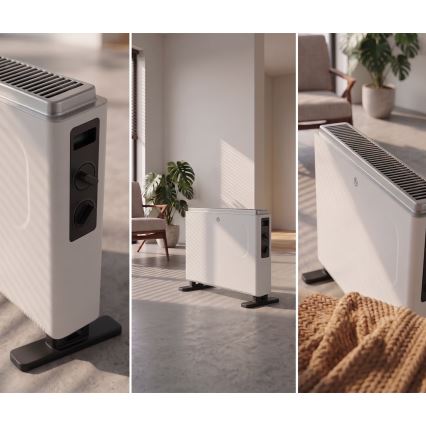 ZEVENTI - Elvarmer/konvektor 800/1200/2000W/230V hvid