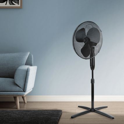 ZEVENTI - Gulvventilator FLOW, 40 W / 230 V, 120 cm, sort