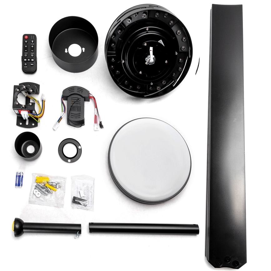 ZEVENTI - LED-dæmpbar loftventilator WALKIKI LED/24W/230V 2700-6500K 165 cm sort + fjernbetjening