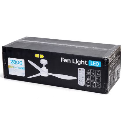 ZEVENTI - LED-dæmpbar loftventilator ULUWATU LED/20W/230V 2700–6500K 132 cm hvid + fjernbetjening