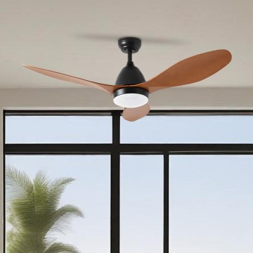 ZEVENTI - LED loftsventilator MURO LED/18W/230V 3000/4000/6000K Wi-Fi Tuya sort + fjernbetjening