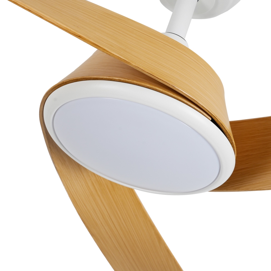 ZEVENTI - LED-dæmpbar loftventilator AERYS LED/24W/230V 3000/4000/6000K Wi-Fi Tuya hvid/eg + fjernbetjening