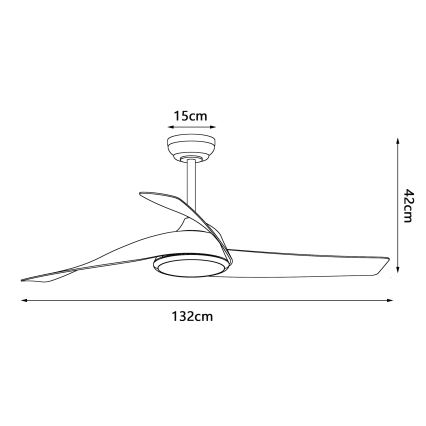 ZEVENTI - LED dæmpbar loftventilator AERYS LED/24W/230V 3000/4000/6000K Wi-Fi Tuya hvid + fjernbetjening