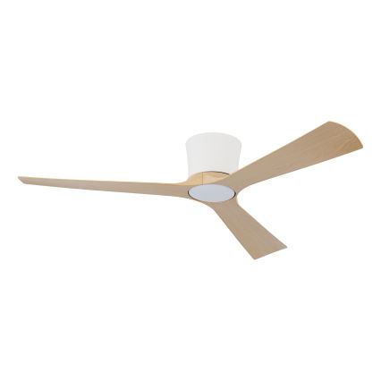 ZEVENTI - LED-dæmpbar loftventilator AUREX LED/24W/230V 3000/4000/6000K Wi-Fi Tuya hvid/eg + fjernbetjening