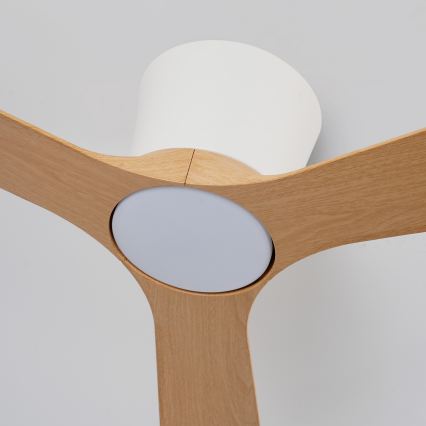 ZEVENTI - LED-dæmpbar loftventilator AUREX LED/24W/230V 3000/4000/6000K Wi-Fi Tuya hvid/eg + fjernbetjening