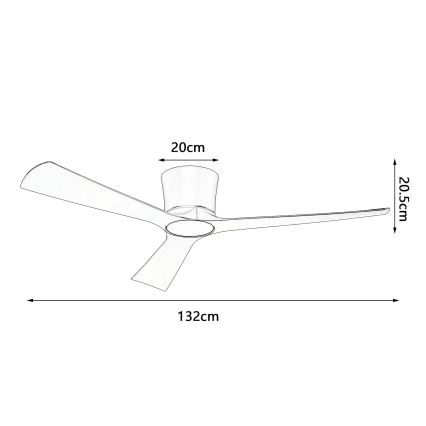 ZEVENTI - LED dæmpbar loftventilator AUREX LED/24W/230V 3000/4000/6000K Wi-Fi Tuya hvid + fjernbetjening