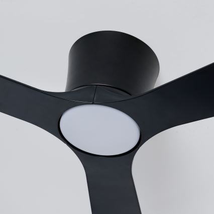 ZEVENTI - LED-dæmpbar loftventilator AUREX LED/24W/230V 3000/4000/6000K Wi-Fi Tuya sort + fjernbetjening