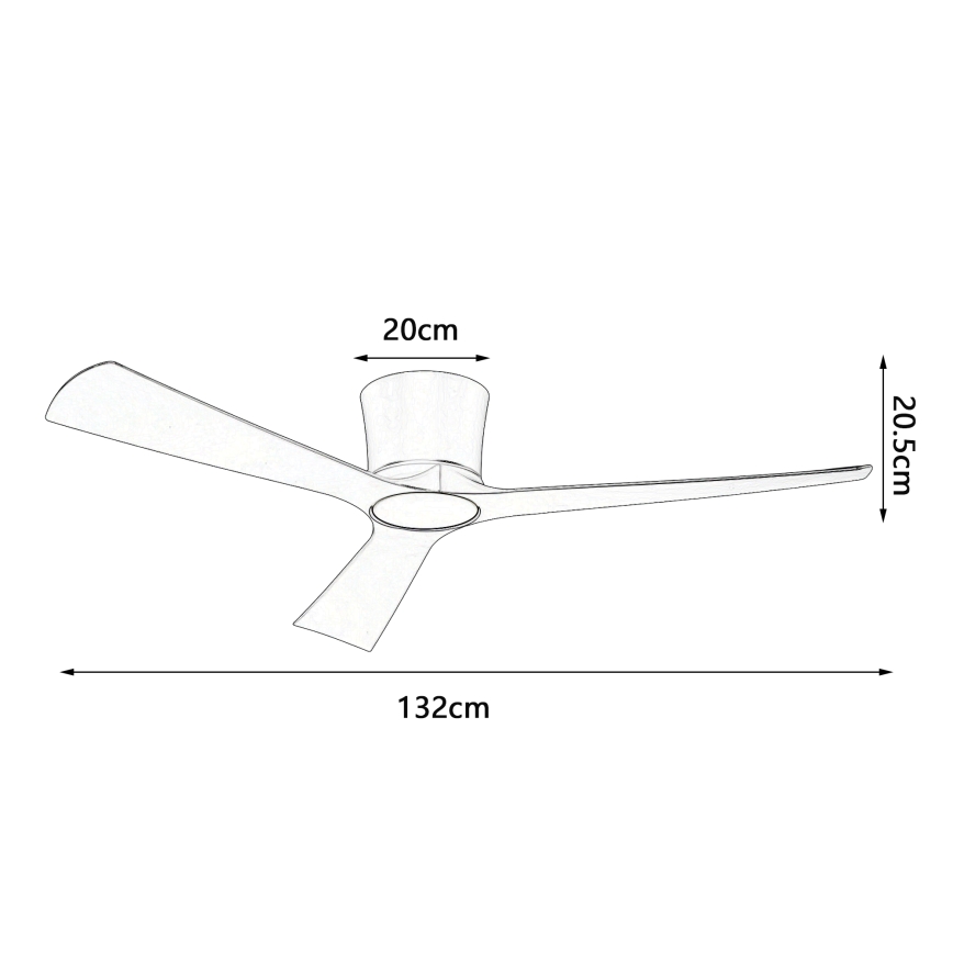 ZEVENTI - LED-dæmpbar loftventilator AUREX LED/24W/230V 3000/4000/6000K Wi-Fi Tuya sort + fjernbetjening