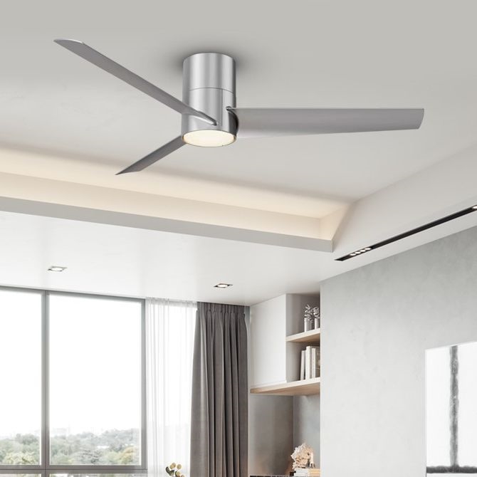 ZEVENTI - LED loftventilator BARROSA LED/18W/230V 3000/4000/6000K Wi-Fi Tuya mat krom + fjernbetjening