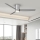 ZEVENTI - LED loftventilator BARROSA LED/18W/230V 3000/4000/6000K Wi-Fi Tuya mat krom + fjernbetjening