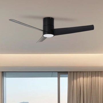 ZEVENTI - LED loftventilator BARROSA LED/18W/230V 3000/4000/6000K Wi-Fi Tuya sort + fjernbetjening