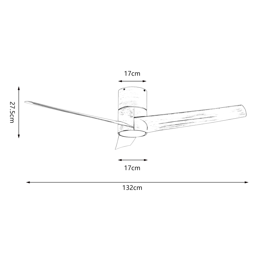 ZEVENTI - LED loftventilator BARROSA LED/18W/230V 3000/4000/6000K Wi-Fi Tuya brun + fjernbetjening