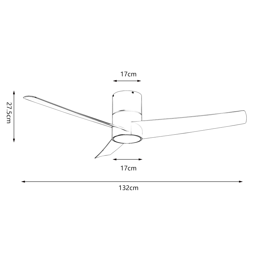 ZEVENTI - LED loftventilator BARROSA LED/18W/230V 3000/4000/6000K Wi-Fi Tuya sort + fjernbetjening