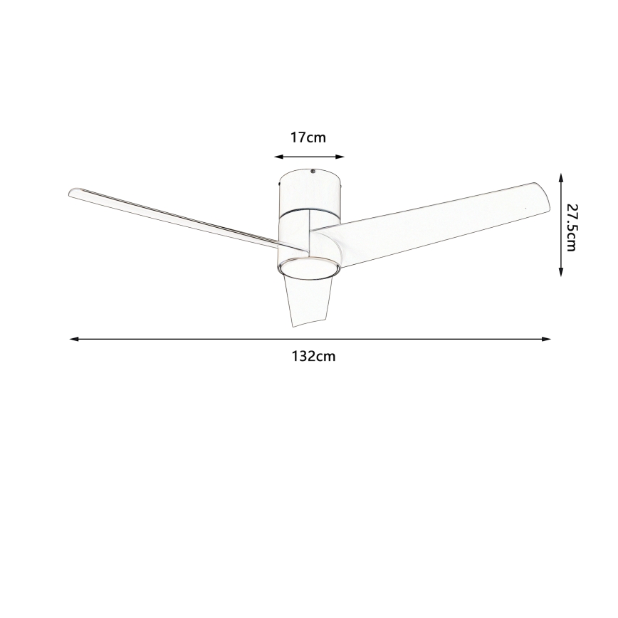 ZEVENTI - LED loftventilator BARROSA LED/18W/230V 3000/4000/6000K Wi-Fi Tuya beige + fjernbetjening