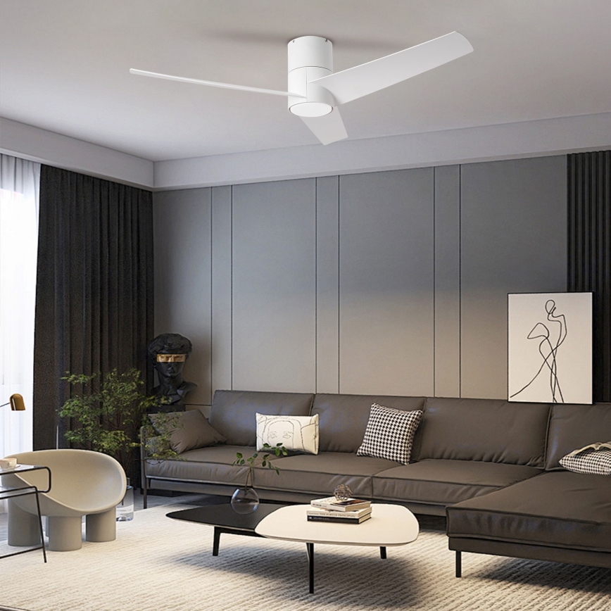 ZEVENTI - LED loftventilator BARROSA LED/18W/230V 3000/4000/6000K Wi-Fi Tuya hvid + fjernbetjening