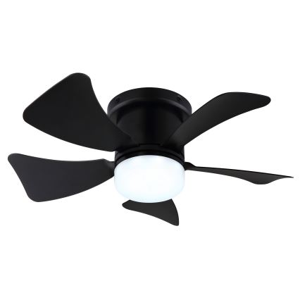 ZEVENTI - LED loftventilator dæmpbar MUNDAKA LED/10W/230V 3000-6500K sort + fjernbetjening
