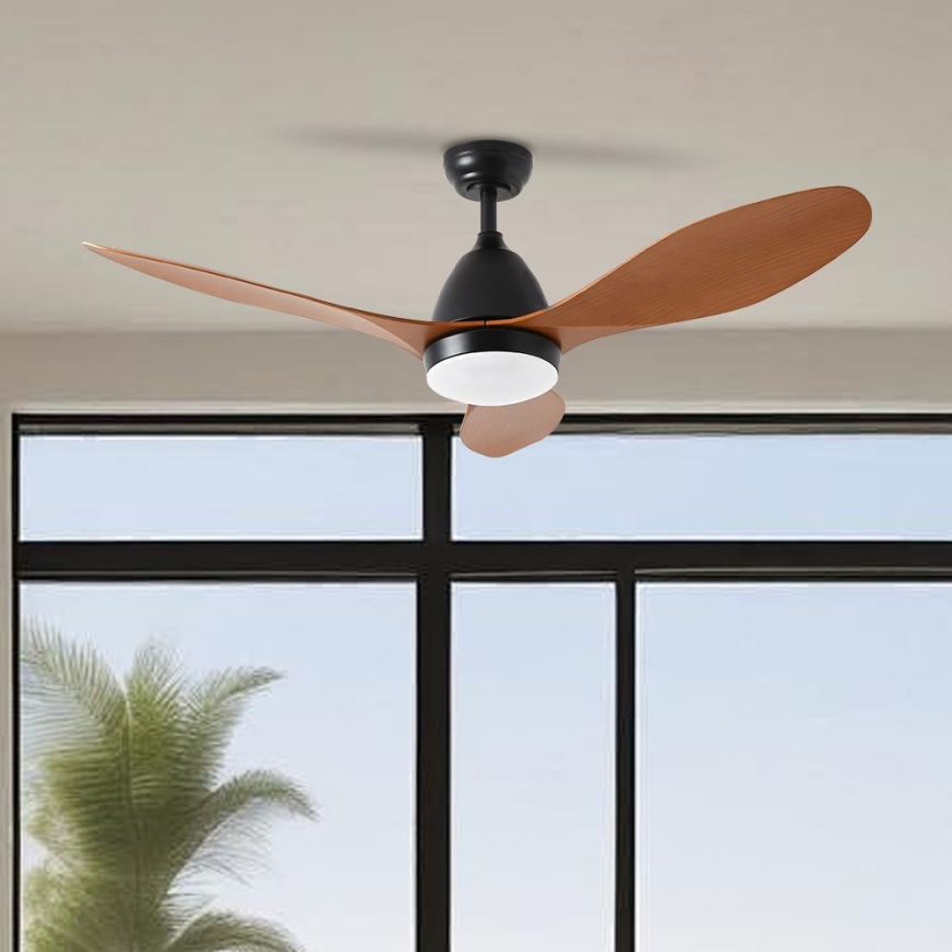 ZEVENTI - LED loftventilator dæmpbar MURO LED/18W/230V 3000-6000K Wi-Fi Tuya sort + fjernbetjening