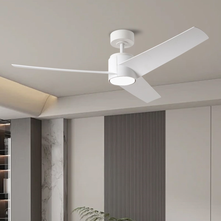 ZEVENTI - LED loftventilator dæmpbar ORVIETO LED/18W/230V 3000-6000K Wi-Fi Tuya hvid + fjernbetjening
