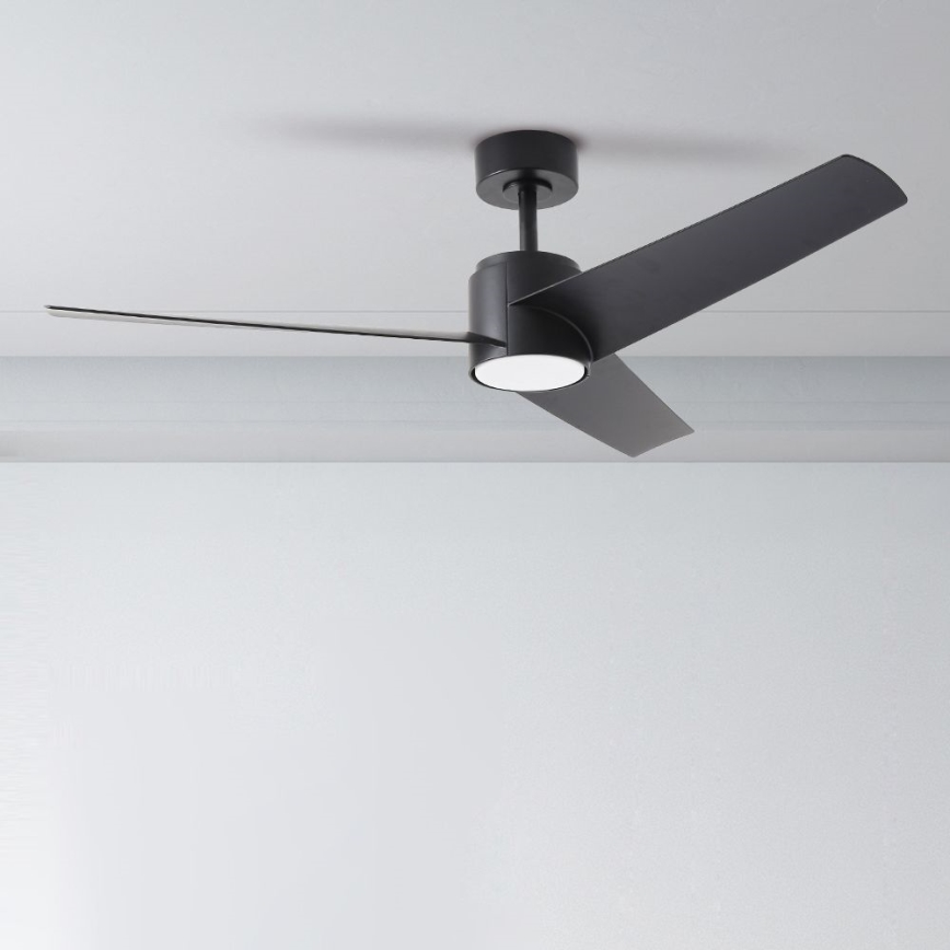 ZEVENTI - LED loftventilator dæmpbar ORVIETO LED/18W/230V 3000-6000K Wi-Fi Tuya sort + fjernbetjening