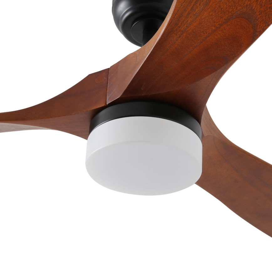 ZEVENTI - LED loftventilator dæmpbar GINOSA LED/18W/230V 3000-6000K Wi-Fi Tuya sort/eg + fjernbetjening