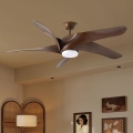 ZEVENTI - LED loftventilator LUCCA LED/18W/230V 3000-6000K Wi-Fi Tuya brun + fjernbetjening