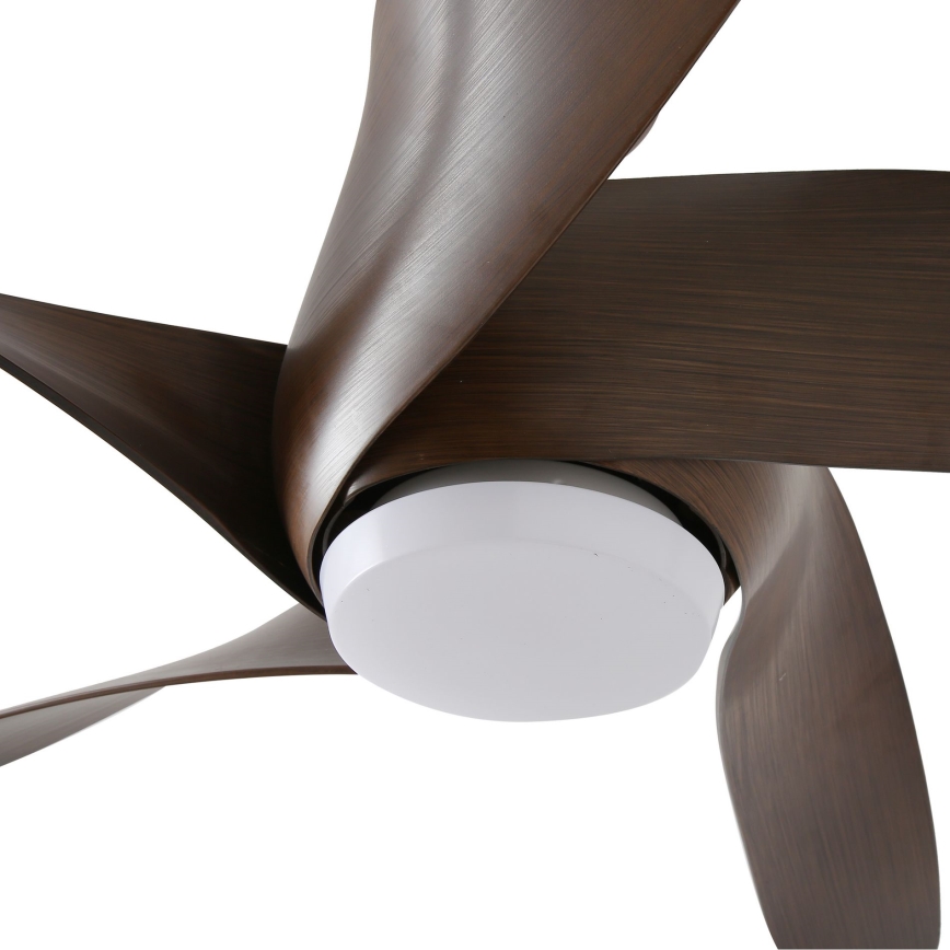 ZEVENTI - LED loftventilator dæmpbar LUCCA LED/18W/230V 3000-6000K Wi-Fi Tuya brun + fjernbetjening