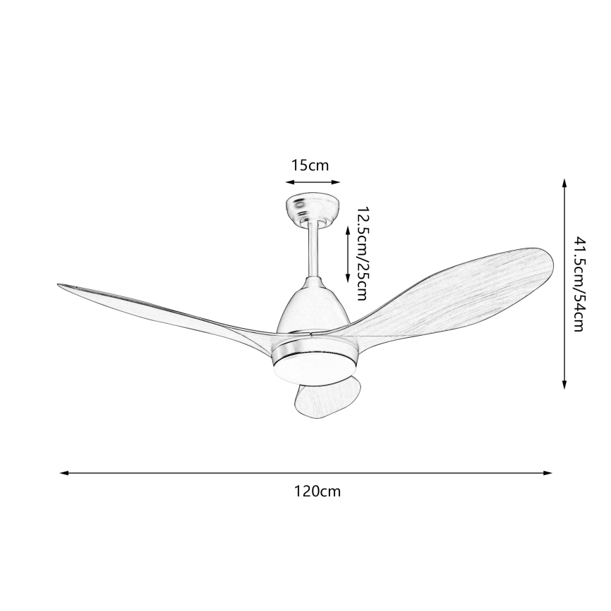 ZEVENTI - LED loftventilator dæmpbar MURO LED/18W/230V 3000-6000K Wi-Fi Tuya sort + fjernbetjening