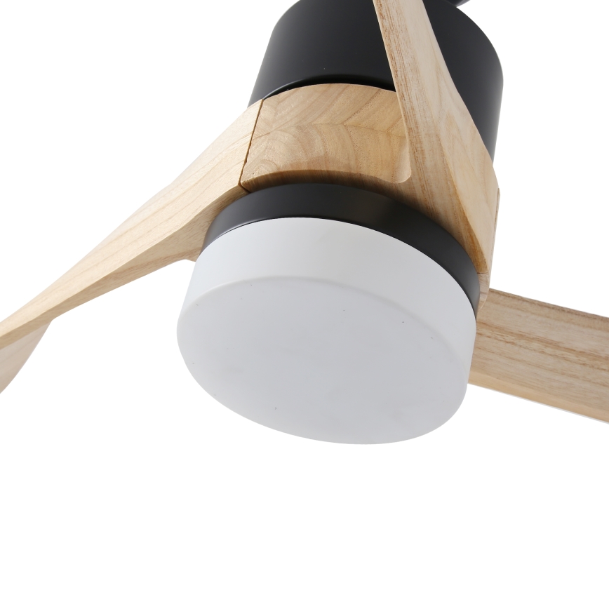 ZEVENTI - LED loftventilator NATURITO LED/18W/230V 3000-6000K Wi-Fi Tuya sort/eg + fjernbetjening