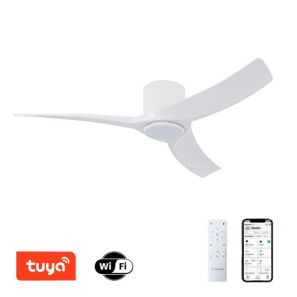 ZEVENTI - LED Dæmpbar loftventilator ORBITO LED/24W/230V 3000/4000/6000K Wi-Fi Tuya hvid + fjernbetjening