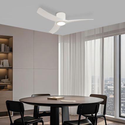 ZEVENTI - LED Dæmpbar loftventilator ORBITO LED/24W/230V 3000/4000/6000K Wi-Fi Tuya hvid + fjernbetjening