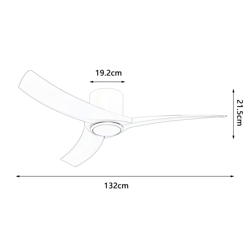 ZEVENTI - LED Dæmpbar loftventilator ORBITO LED/24W/230V 3000/4000/6000K Wi-Fi Tuya hvid + fjernbetjening