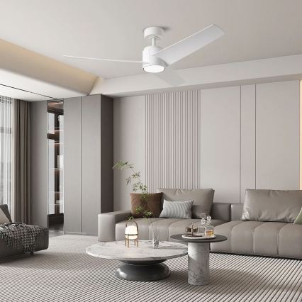 ZEVENTI - LED loftventilator dæmpbar ORVIETO LED/18W/230V 3000-6000K Wi-Fi Tuya hvid + fjernbetjening