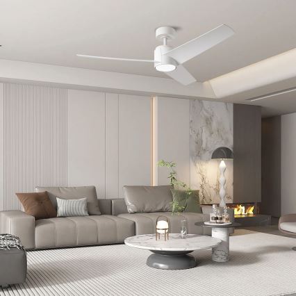 ZEVENTI - LED loftventilator dæmpbar ORVIETO LED/18W/230V 3000-6000K Wi-Fi Tuya hvid + fjernbetjening