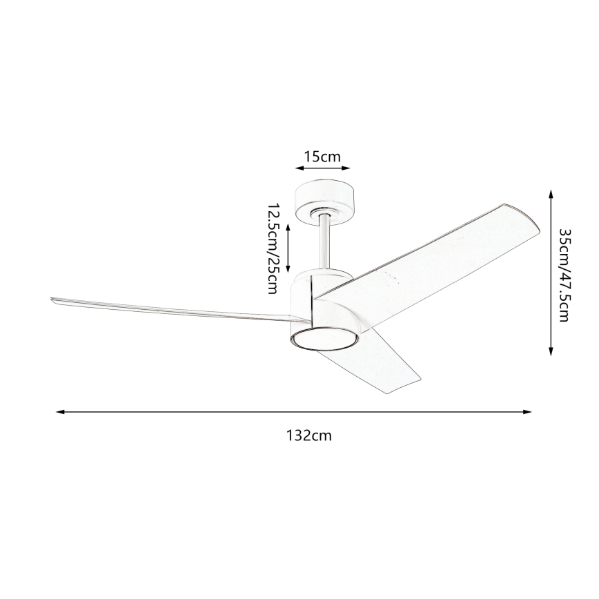 ZEVENTI - LED loftventilator dæmpbar ORVIETO LED/18W/230V 3000-6000K Wi-Fi Tuya sort + fjernbetjening