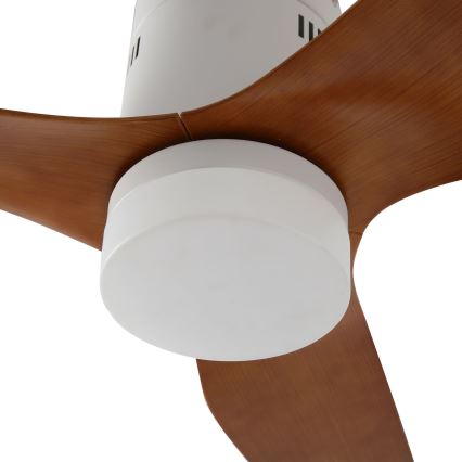 ZEVENTI - LED loftventilator dæmpbar PADUA LED/18W/230V 3000-6000K Wi-Fi Tuya hvid/brun + fjernbetjening
