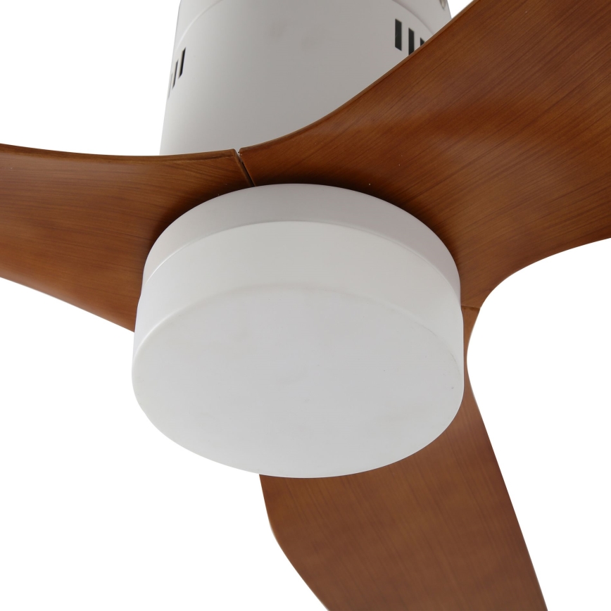 ZEVENTI - LED loftventilator dæmpbar PADUA LED/18W/230V 3000-6000K Wi-Fi Tuya hvid/brun + fjernbetjening
