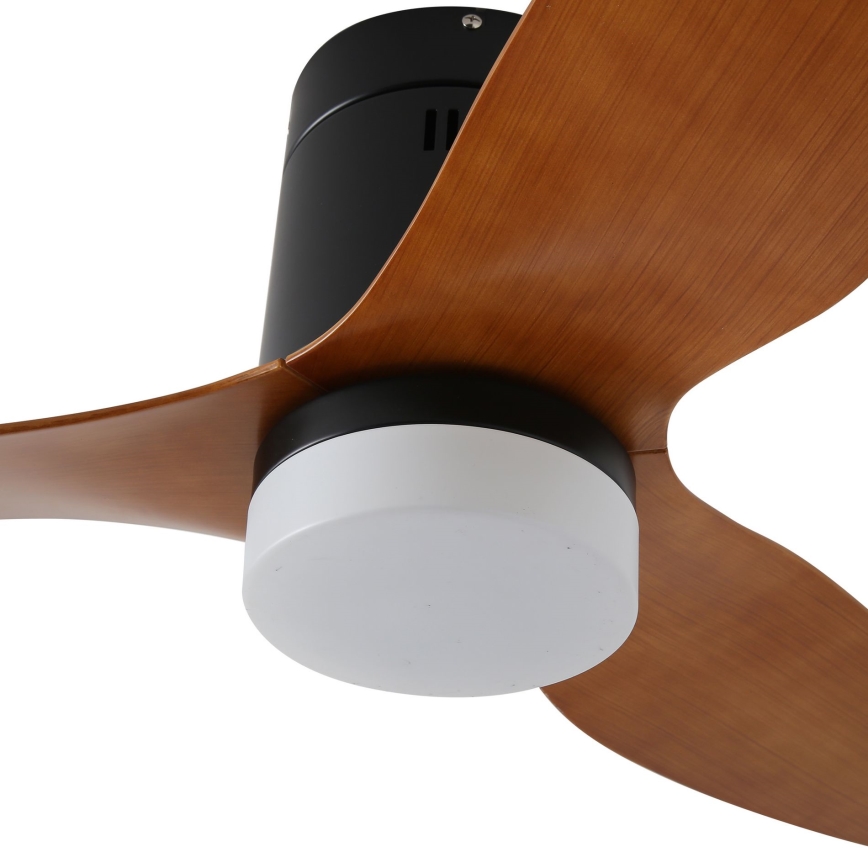 ZEVENTI - LED loftventilator dæmpbar PADUA LED/18W/230V 3000-6000K Wi-Fi Tuya sort/brun + fjernbetjening