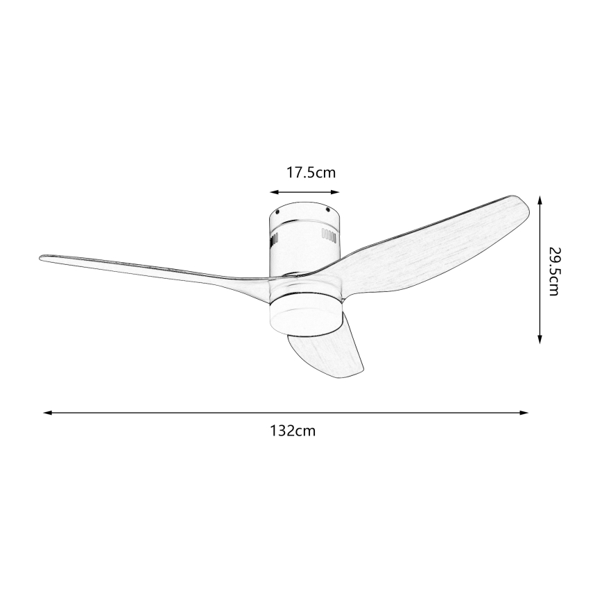 ZEVENTI - LED loftventilator dæmpbar PADUA LED/18W/230V 3000-6000K Wi-Fi Tuya sort/brun + fjernbetjening
