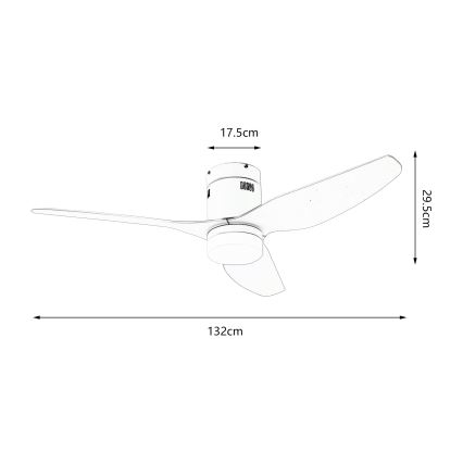 ZEVENTI - LED loftventilator dæmpbar PADUA LED/18W/230V 3000-6000K Wi-Fi Tuya sort + fjernbetjening