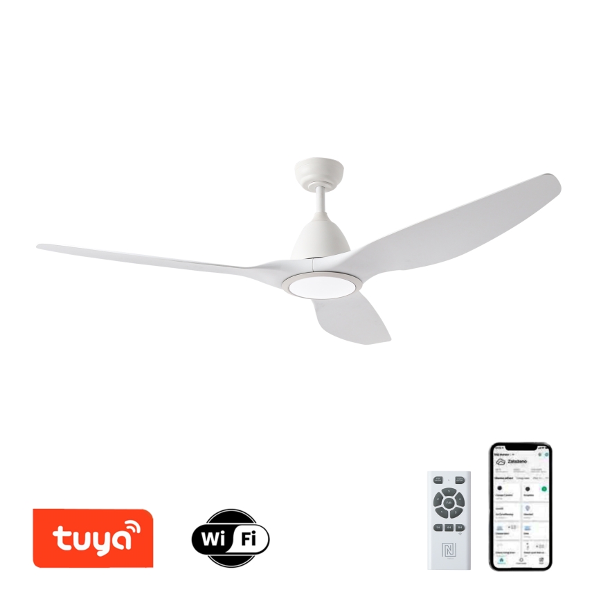 ZEVENTI - LED loftventilator URBINO LED/20W/230V 3000-6000K Wi-Fi Tuya hvid + fjernbetjening