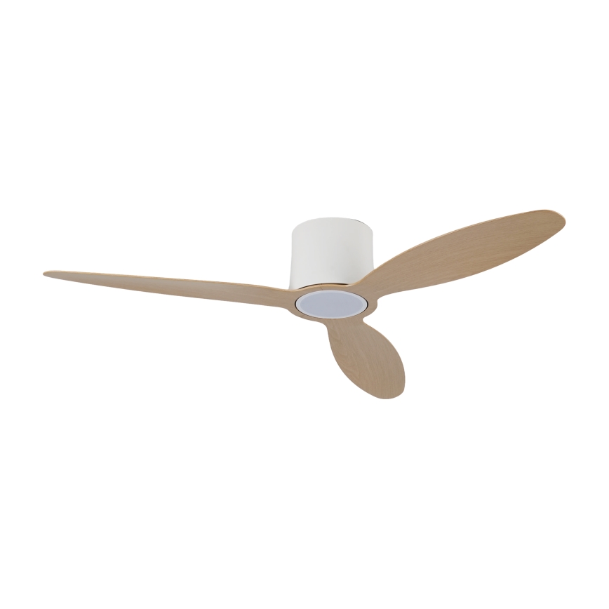 ZEVENTI - LED-dæmpbar loftventilator VENTORA LED/24W/230V 3000/4000/6000K Wi-Fi Tuya hvid/eg + fjernbetjening