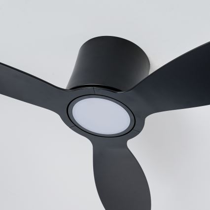 ZEVENTI - LED-dæmpbar loftventilator VENTORA LED/24W/230V 3000/4000/6000K Wi-Fi Tuya sort + fjernbetjening