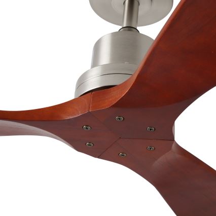 ZEVENTI - Loftsventilator LIONI Wi‑Fi Tuya mat krom/eg + fjernbetjening