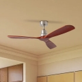 ZEVENTI - Loftsventilator LIONI Wi‑Fi Tuya mat krom/eg + fjernbetjening