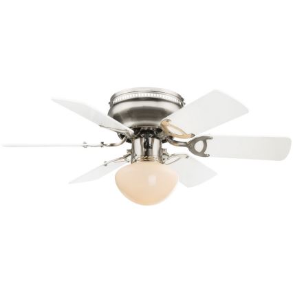 ZEVENTI - Loftventilator GALDANA 1xE27/60W/230V grå/hvid