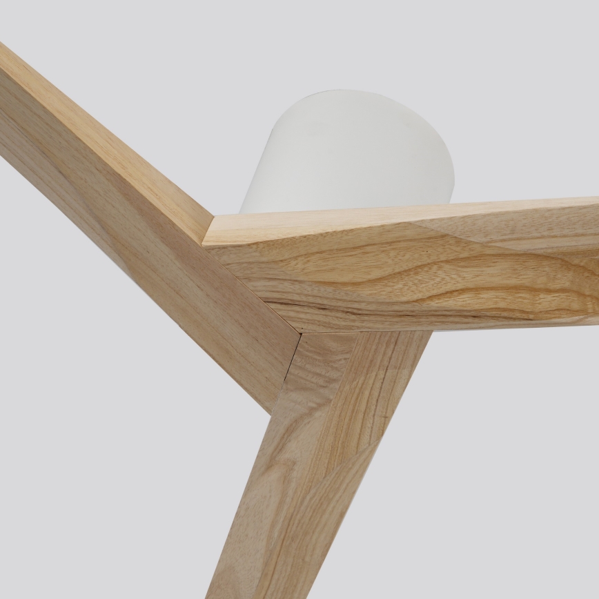 ZEVENTI - Loftventilator VELLON Wi-Fi Tuya hvid/paulowniatræ + fjernbetjening