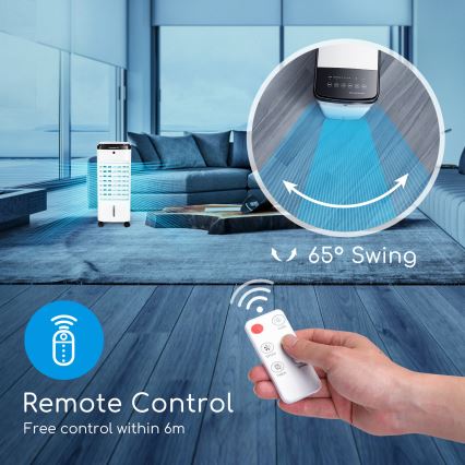 ZEVENTI - Luftkøler ARCTIC 60W/230V sort/hvid + fjernbetjening