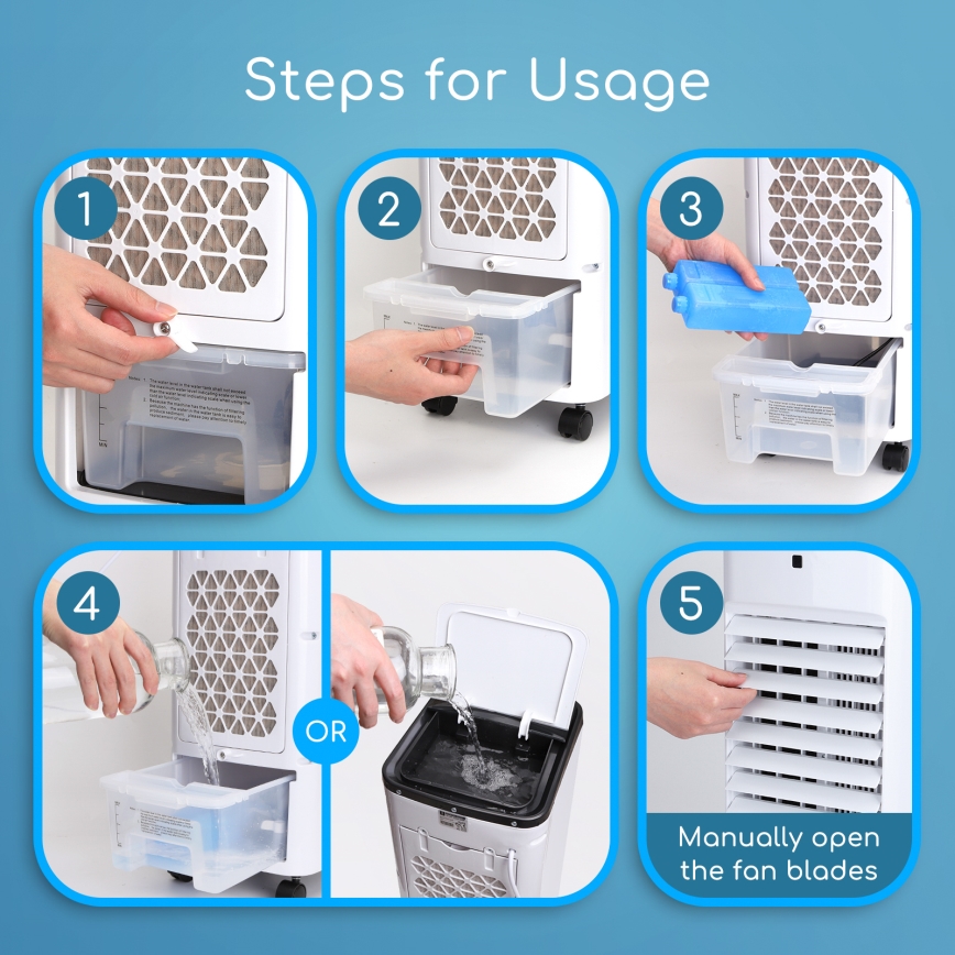 ZEVENTI - Luftkøler ARCTIC 60W/230V sort/hvid